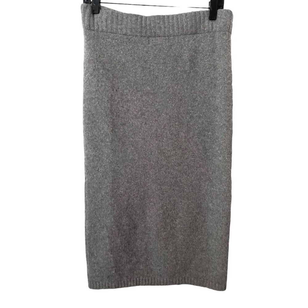 House Of Harlow 1960 Gray Ribbed Knit Midi Skirt Size XS
